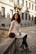 Petite Plum Crocheted Purse with Faux Pearl Top Handle | Vintage-Inspired Handmade Evening Bag