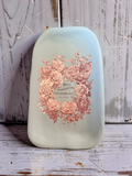 Small Hand-Painted Wooden Display Tray, Free-Standing Shelf Accent or Wall-Hanging Platter, Unique Farmhouse Table Decor or Unique Gift